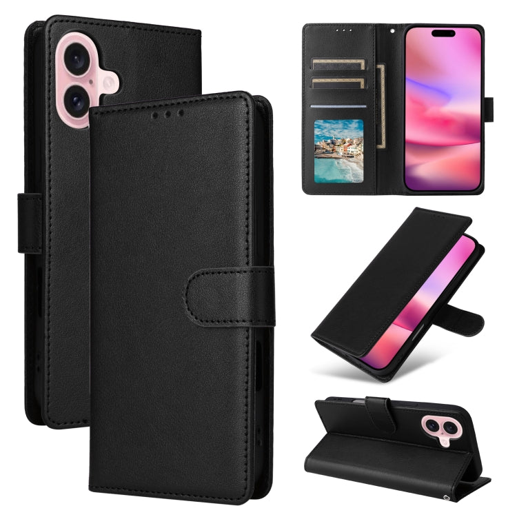 Multifunctional Horizontal Flip Leather Phone Case with Three Card Slots, For iPhone 16 Pro Max, For iPhone 16 Pro, For iPhone 16 Plus, For iPhone 16, For iPhone 15 Pro Max, For iPhone 15 Pro