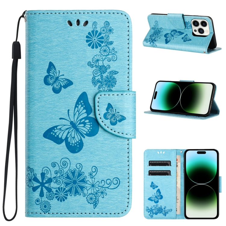 Butterfly Embossed Flip Leather Phone Case, For iPhone 15 Pro Max, For iPhone 15 Pro, For iPhone 15 Plus, For iPhone 15