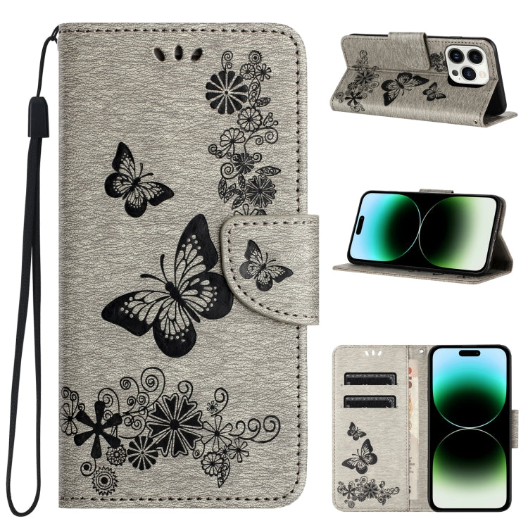 Butterfly Embossed Flip Leather Phone Case, For iPhone 15 Pro Max, For iPhone 15 Pro, For iPhone 15 Plus, For iPhone 15