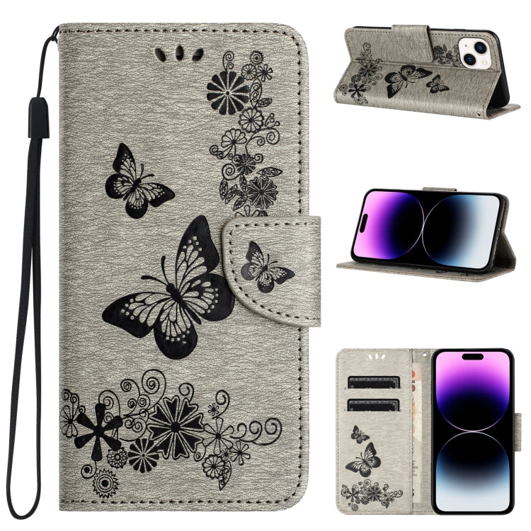 Butterfly Embossed Flip Leather Phone Case, For iPhone 15 Pro Max, For iPhone 15 Pro, For iPhone 15 Plus, For iPhone 15