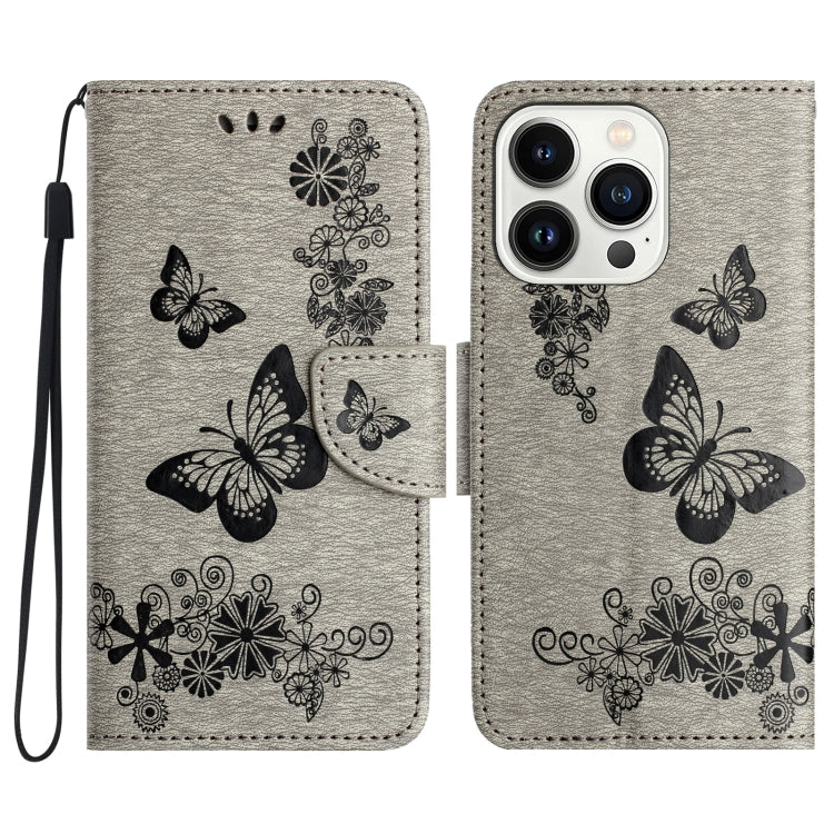 Butterfly Embossed Flip Leather Phone Case, For iPhone 16 Pro Max, For iPhone 16 Pro, For iPhone 16 Plus, For iPhone 16