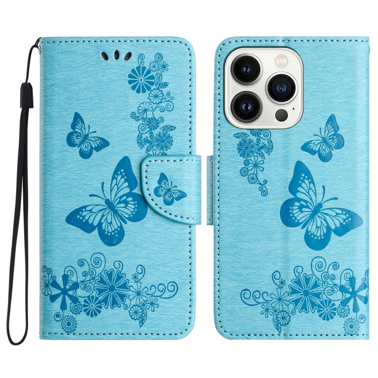 Butterfly Embossed Flip Leather Phone Case, For iPhone 16 Pro Max, For iPhone 16 Pro, For iPhone 16 Plus, For iPhone 16