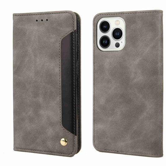 Skin Feel Splicing Leather Phone Case, For iPhone 15 Pro, For iPhone 15 Plus, For iPhone 15