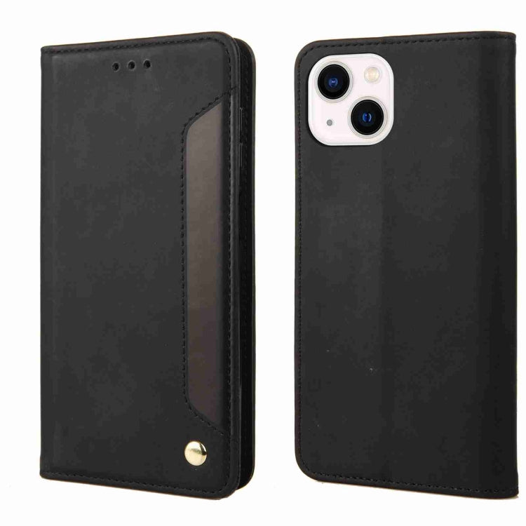 Skin Feel Splicing Leather Phone Case, For iPhone 15 Pro, For iPhone 15 Plus, For iPhone 15