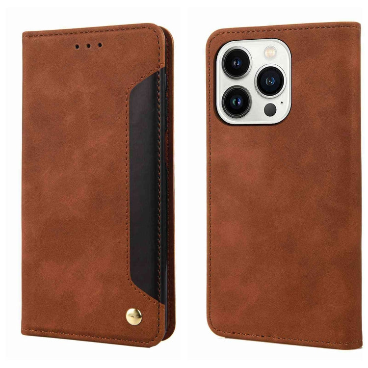 Skin Feel Splicing Leather Phone Case, For iPhone 16 Pro Max, For iPhone 16 Pro, For iPhone 16 Plus, For iPhone 16, For iPhone 15 Pro Max