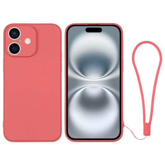 Silicone Phone Case with Wrist Strap, For iPhone 16