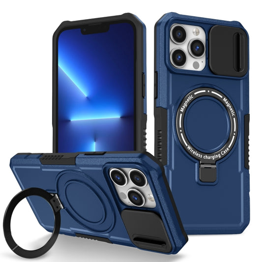 Sliding Camshield MagSafe Holder TPU Hybrid PC Phone Case, For iPhone 13 Pro Max, For iPhone 13 Pro