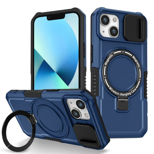 Sliding Camshield MagSafe Holder TPU Hybrid PC Phone Case, For iPhone 13, For iPhone 12