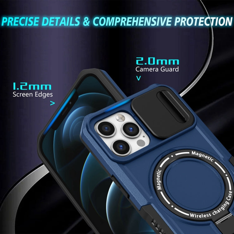 Sliding Camshield MagSafe Holder TPU Hybrid PC Phone Case, For iPhone 12 Pro Max, For iPhone 12 Pro