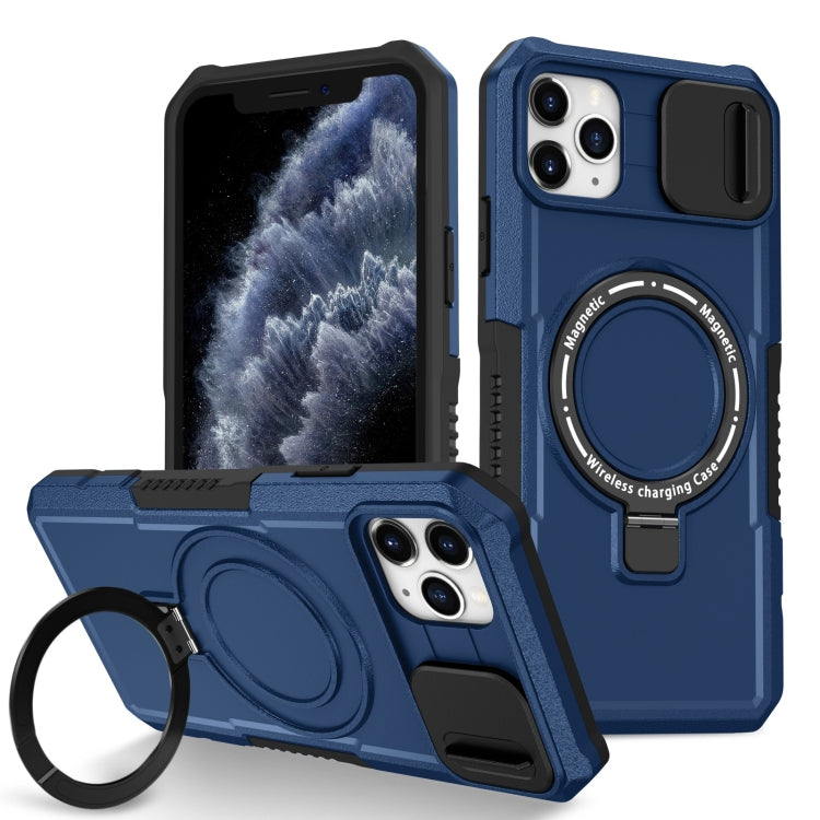 Sliding Camshield MagSafe Holder TPU Hybrid PC Phone Case, For iPhone 11 Pro Max, For iPhone 11