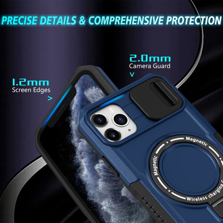 Sliding Camshield MagSafe Holder TPU Hybrid PC Phone Case, For iPhone 11 Pro Max, For iPhone 11