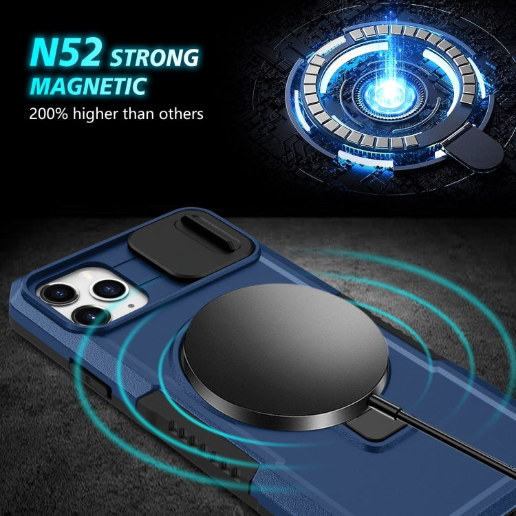 Sliding Camshield MagSafe Holder TPU Hybrid PC Phone Case, For iPhone 11 Pro Max, For iPhone 11