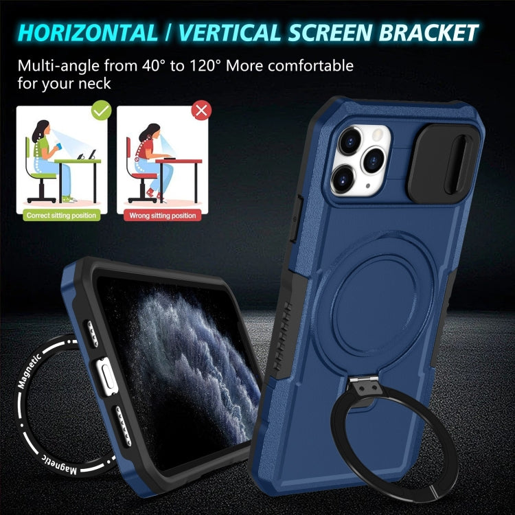 Sliding Camshield MagSafe Holder TPU Hybrid PC Phone Case, For iPhone 11 Pro Max, For iPhone 11