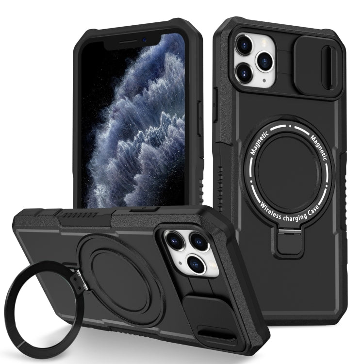 Sliding Camshield MagSafe Holder TPU Hybrid PC Phone Case, For iPhone 11 Pro Max, For iPhone 11
