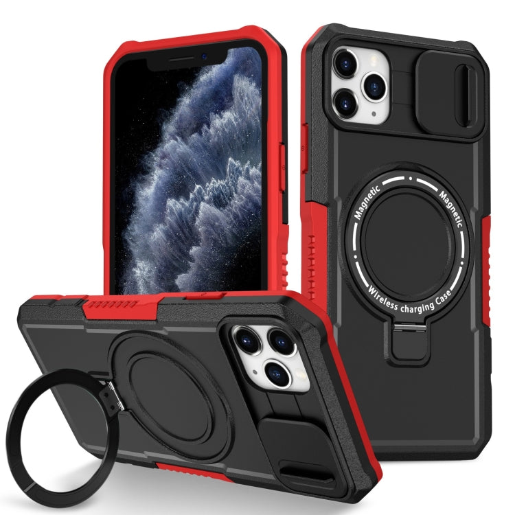Sliding Camshield MagSafe Holder TPU Hybrid PC Phone Case, For iPhone 11 Pro Max, For iPhone 11