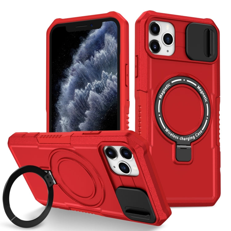Sliding Camshield MagSafe Holder TPU Hybrid PC Phone Case, For iPhone 11 Pro Max, For iPhone 11
