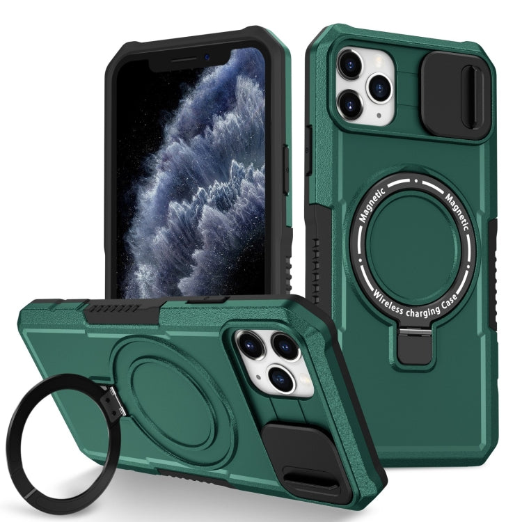 Sliding Camshield MagSafe Holder TPU Hybrid PC Phone Case, For iPhone 11 Pro Max, For iPhone 11
