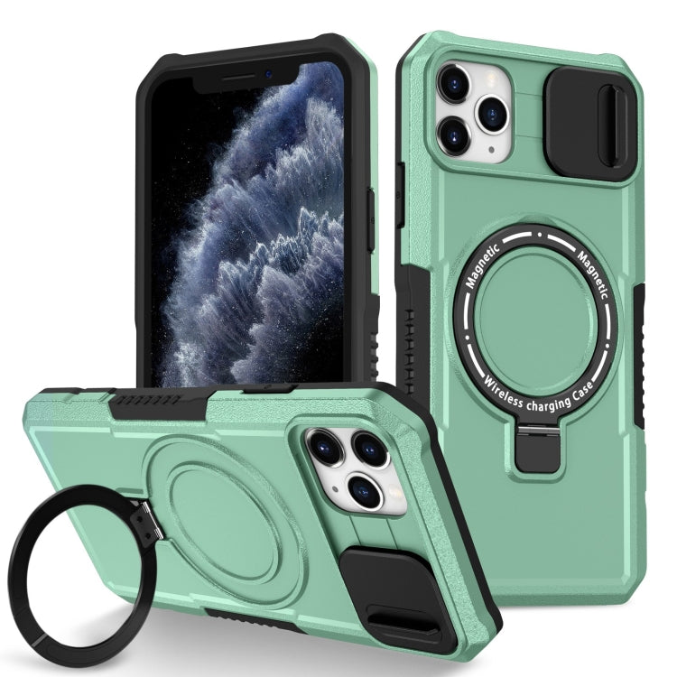 Sliding Camshield MagSafe Holder TPU Hybrid PC Phone Case, For iPhone 11 Pro Max, For iPhone 11