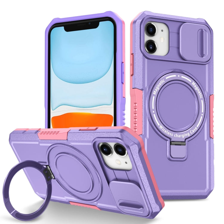 Sliding Camshield MagSafe Holder TPU Hybrid PC Phone Case, For iPhone 11 Pro Max, For iPhone 11