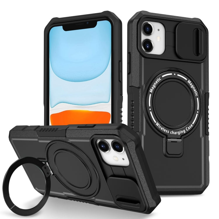 Sliding Camshield MagSafe Holder TPU Hybrid PC Phone Case, For iPhone 11 Pro Max, For iPhone 11