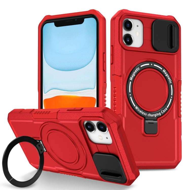 Sliding Camshield MagSafe Holder TPU Hybrid PC Phone Case, For iPhone 11 Pro Max, For iPhone 11