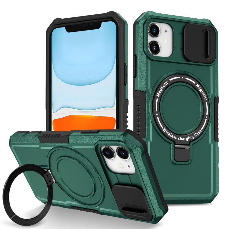 Sliding Camshield MagSafe Holder TPU Hybrid PC Phone Case, For iPhone 11 Pro Max, For iPhone 11