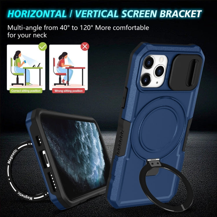 Sliding Camshield MagSafe Holder TPU Hybrid PC Phone Case, For iPhone 11 Pro