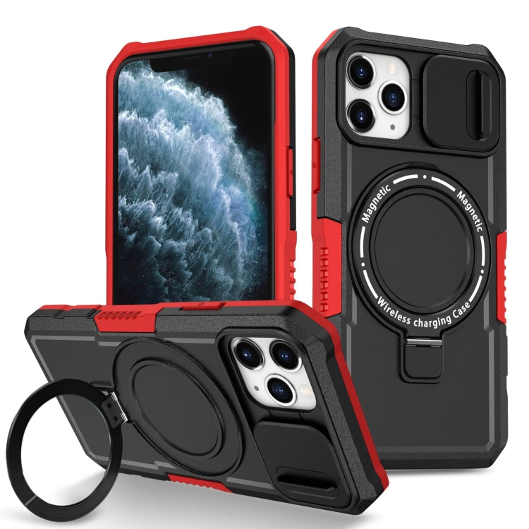 Sliding Camshield MagSafe Holder TPU Hybrid PC Phone Case, For iPhone 11 Pro