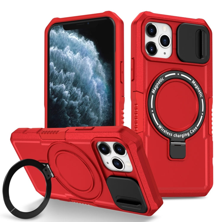Sliding Camshield MagSafe Holder TPU Hybrid PC Phone Case, For iPhone 11 Pro
