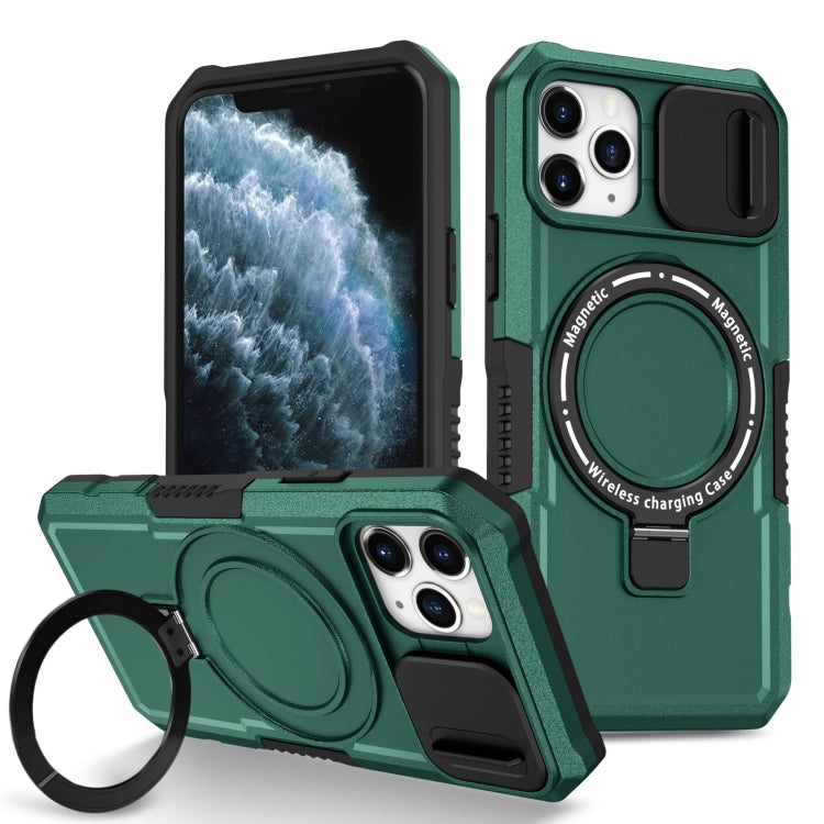 Sliding Camshield MagSafe Holder TPU Hybrid PC Phone Case, For iPhone 11 Pro