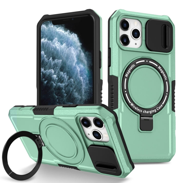 Sliding Camshield MagSafe Holder TPU Hybrid PC Phone Case, For iPhone 11 Pro