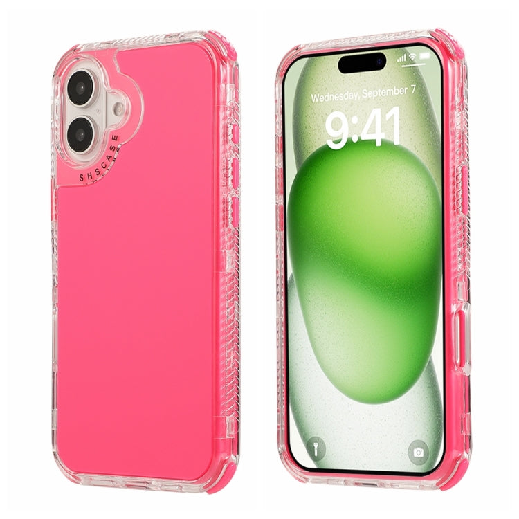 Dreamland 3 in 1 Solid Color Transparent Frame PC + TPU Phone Case, For iPhone 16 Pro Max, For iPhone 16 Pro, For iPhone 16 Plus, For iPhone 16