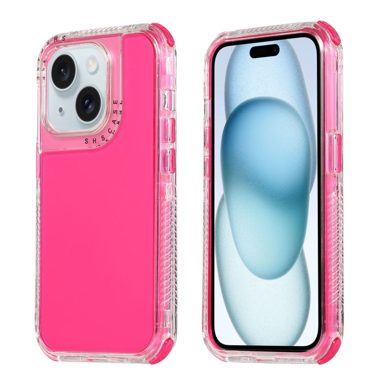 Dreamland 3 in 1 Clear Color Transparent Frame PC + TPU Phone Case, For iPhone 15 Pro, For iPhone 15 Plus / 14 Plus, For iPhone 15