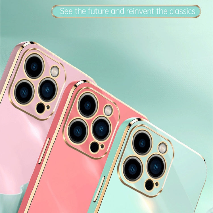 XINLI Straight Edge 6D Electroplate TPU Phone Case, For iPhone 15 Pro Max, For iPhone 15 Pro, For iPhone 15 Plus, For iPhone 15