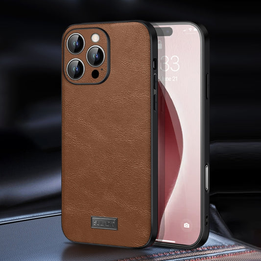 SULADA Shockproof TPU Hybrid Handmade Leather Phone Case, For iPhone 16 Pro Max, For iPhone 16 Pro, For iPhone 16 Plus, For iPhone 16, For iPhone 15 Pro Max