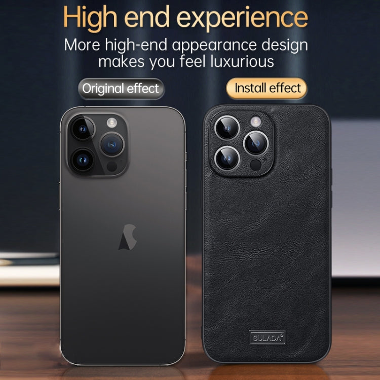 SULADA Shockproof TPU Hybrid Handmade Leather Phone Case, For iPhone 16 Pro Max, For iPhone 16 Pro, For iPhone 16 Plus, For iPhone 16, For iPhone 15 Pro Max