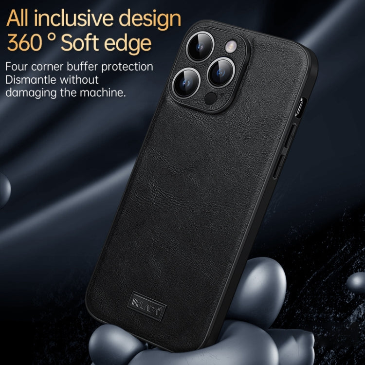 SULADA Shockproof TPU Hybrid Handmade Leather Phone Case, For iPhone 16 Pro Max, For iPhone 16 Pro, For iPhone 16 Plus, For iPhone 16, For iPhone 15 Pro Max