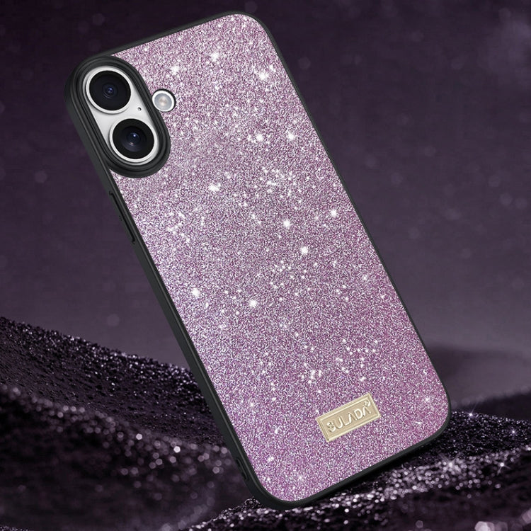 SULADA Glittery PC Hybrid TPU Handmade Leather Phone Case, For iPhone 16 Pro Max, For iPhone 16 Pro, For iPhone 16 Plus, For iPhone 16, For iPhone 15 Pro Max, For iPhone 15 Pro