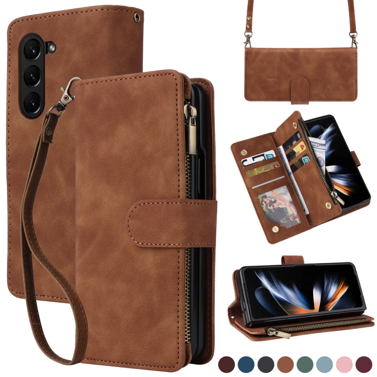 Crossbody Multi-card Slot Wallet Zipper Leather Phone Case