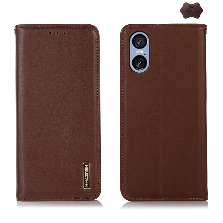 KHAZNEH Nappa Top Layer Cowhide Leather Phone Case, For Sony Xperia 10 VI, For Sony Xperia 1 VI, For Sony Xperia 5 VI, For Sony Xperia 5 V