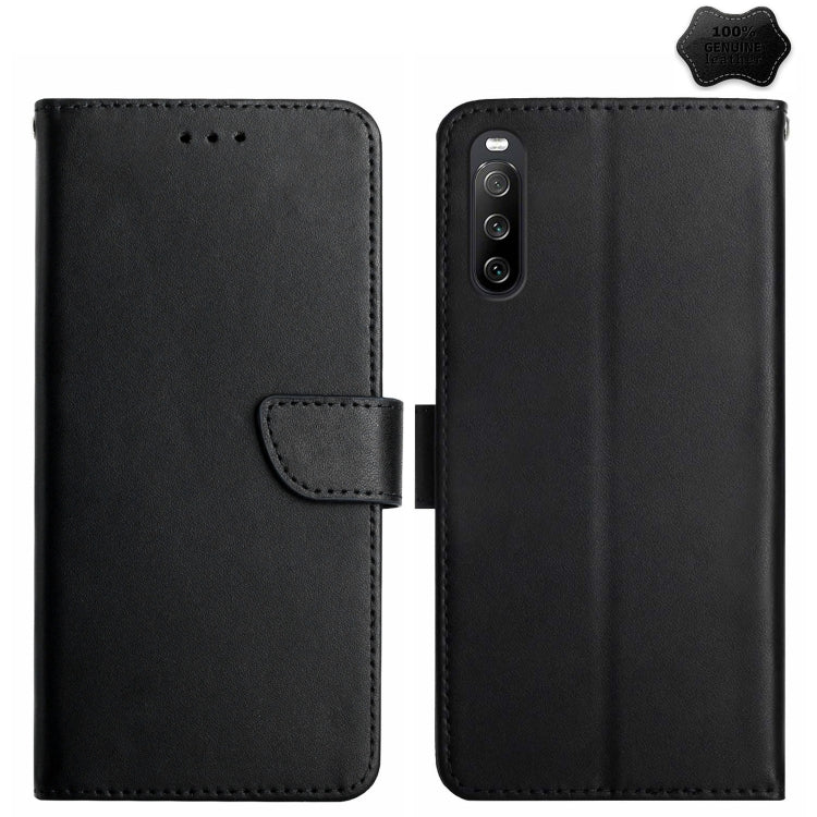 Genuine Leather Fingerprint-proof Horizontal Flip Phone Case, For Sony Xperia 10 VI, For Sony Xperia 1 VI, For Sony Xperia 5 V