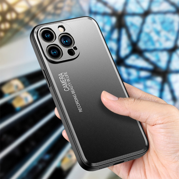 Frosted Metal Phone Case, For iPhone 15 Plus, For iPhone 15