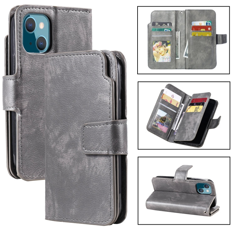 Tri-Fold 9-Card Wallets Leather Phone Case, For iPhone 15 Pro Max, For iPhone 15 Pro, For iPhone 15 Plus, For iPhone 15
