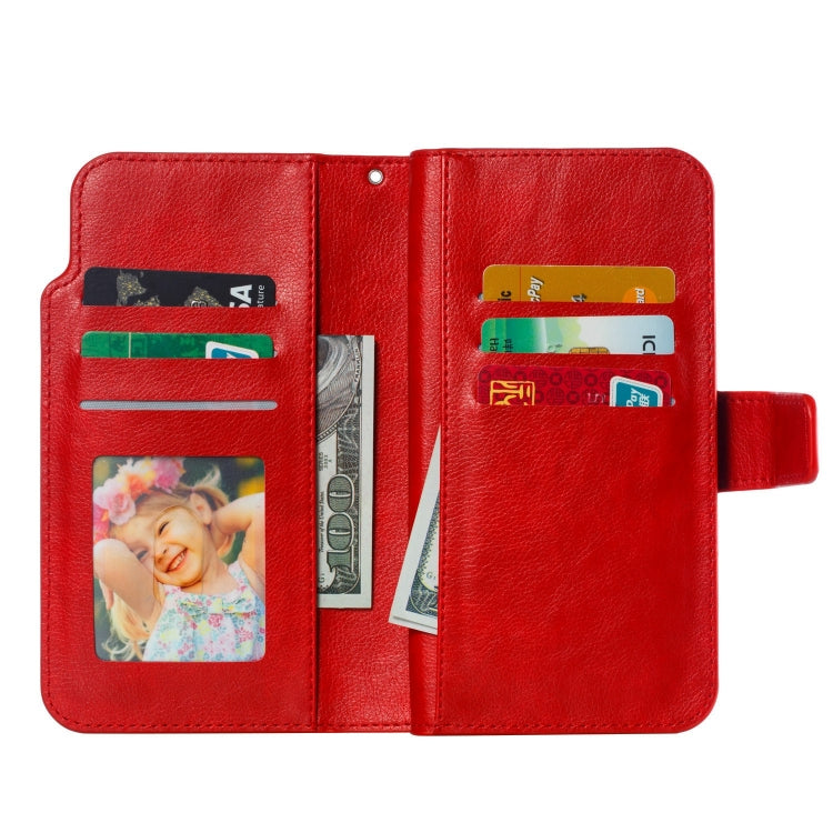 Tri-Fold 9-Card Wallets Leather Phone Case, For iPhone 15 Plus, For iPhone 15