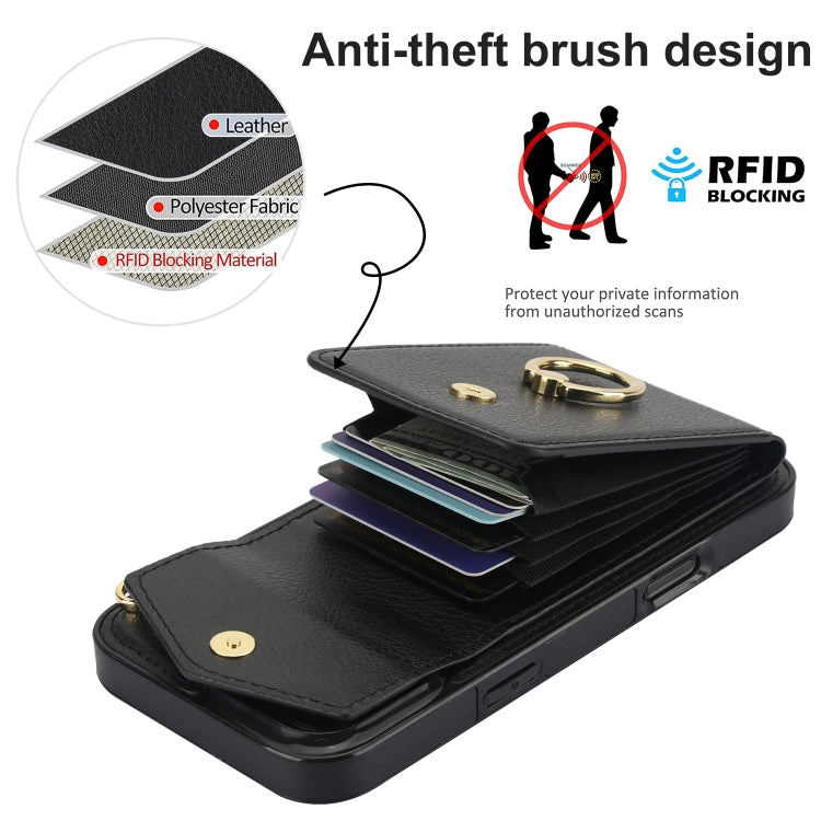 Ring Holder RFID Card Slot Phone Case, For iPhone 16 Pro Max, For iPhone 16 Pro, For iPhone 16 Plus, For iPhone 16, For iPhone 15 Pro Max, For iPhone 15 Pro