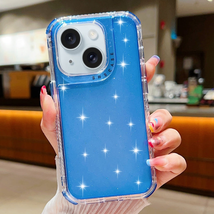 Glitter Powder 3-in-1 TPU + PC Phone Case, For iPhone 16 Pro Max, For iPhone 16 Pro, For iPhone 16 Plus, For iPhone 16, For iPhone 15 Pro Max, For iPhone 15 Pro, For iPhone 15 Plus, For iPhone 15