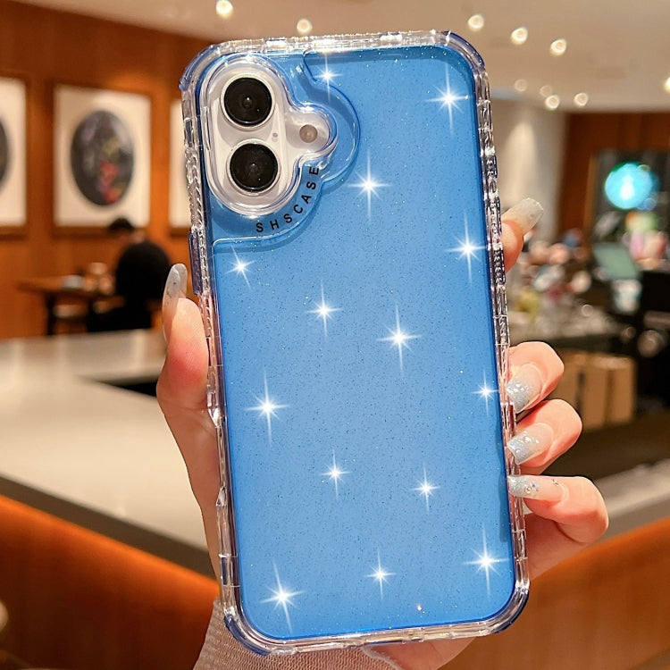 Glitter Powder 3-in-1 TPU + PC Phone Case, For iPhone 16 Pro Max, For iPhone 16 Pro, For iPhone 16 Plus, For iPhone 16, For iPhone 15 Pro Max, For iPhone 15 Pro