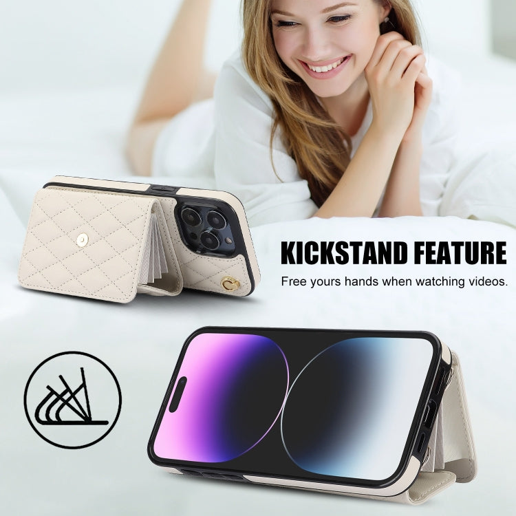 Crossbody Rhombic Horizontal Wallet Leather Phone Case, For iPhone 15 Pro Max, For iPhone 15 Pro, For iPhone 15 Plus, For iPhone 15