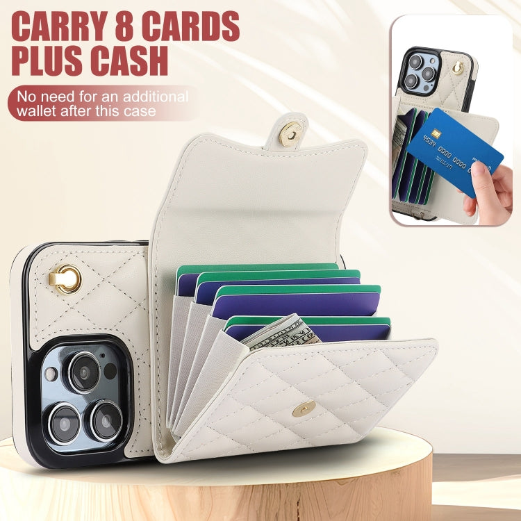 Crossbody Rhombic Horizontal Wallet Leather Phone Case, For iPhone 15 Pro Max, For iPhone 15 Pro, For iPhone 15 Plus, For iPhone 15