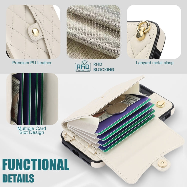Crossbody Rhombic Horizontal Wallet Leather Phone Case